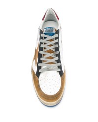 weiße Leder niedrige Sneakers mit Sternenmuster von Golden Goose