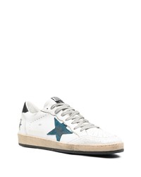 weiße Leder niedrige Sneakers mit Sternenmuster von Golden Goose