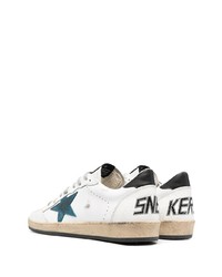 weiße Leder niedrige Sneakers mit Sternenmuster von Golden Goose