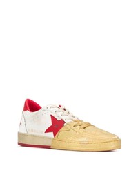 weiße Leder niedrige Sneakers mit Sternenmuster von Golden Goose