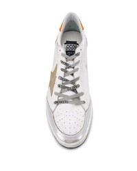 weiße Leder niedrige Sneakers mit Sternenmuster von Golden Goose