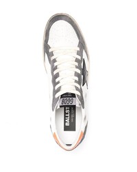 weiße Leder niedrige Sneakers mit Sternenmuster von Golden Goose