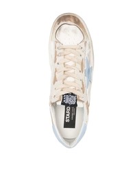 weiße Leder niedrige Sneakers mit Sternenmuster von Golden Goose