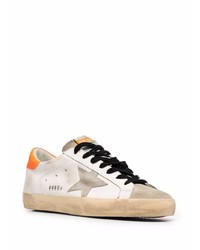 weiße Leder niedrige Sneakers mit Sternenmuster von Golden Goose