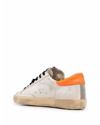 weiße Leder niedrige Sneakers mit Sternenmuster von Golden Goose