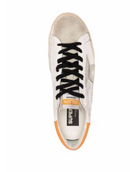 weiße Leder niedrige Sneakers mit Sternenmuster von Golden Goose