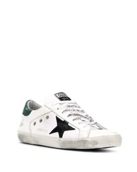 weiße Leder niedrige Sneakers mit Sternenmuster von Golden Goose