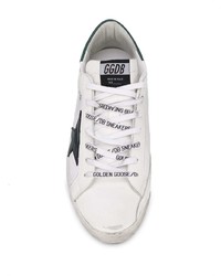 weiße Leder niedrige Sneakers mit Sternenmuster von Golden Goose