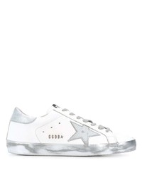 weiße Leder niedrige Sneakers mit Sternenmuster von Golden Goose