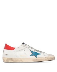 weiße Leder niedrige Sneakers mit Sternenmuster von Golden Goose