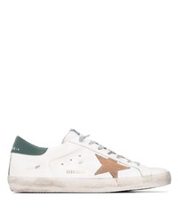 weiße Leder niedrige Sneakers mit Sternenmuster von Golden Goose