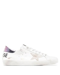 weiße Leder niedrige Sneakers mit Sternenmuster von Golden Goose