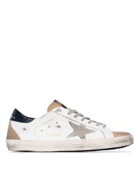 weiße Leder niedrige Sneakers mit Sternenmuster von Golden Goose