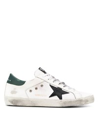 weiße Leder niedrige Sneakers mit Sternenmuster von Golden Goose