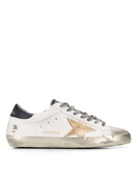 weiße Leder niedrige Sneakers mit Sternenmuster von Golden Goose