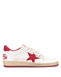 weiße Leder niedrige Sneakers mit Sternenmuster von Golden Goose