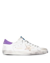 weiße Leder niedrige Sneakers mit Sternenmuster von Golden Goose