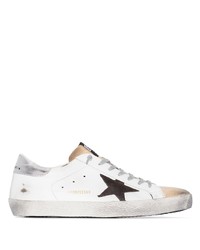 weiße Leder niedrige Sneakers mit Sternenmuster von Golden Goose