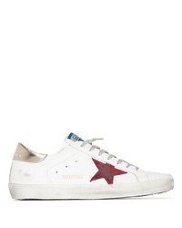 weiße Leder niedrige Sneakers mit Sternenmuster von Golden Goose