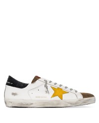 weiße Leder niedrige Sneakers mit Sternenmuster von Golden Goose