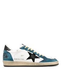 weiße Leder niedrige Sneakers mit Sternenmuster von Golden Goose