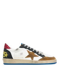 weiße Leder niedrige Sneakers mit Sternenmuster von Golden Goose