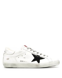 weiße Leder niedrige Sneakers mit Sternenmuster von Golden Goose