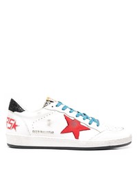 weiße Leder niedrige Sneakers mit Sternenmuster von Golden Goose