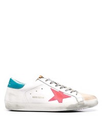 weiße Leder niedrige Sneakers mit Sternenmuster von Golden Goose