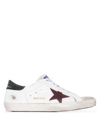 weiße Leder niedrige Sneakers mit Sternenmuster von Golden Goose