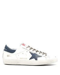 weiße Leder niedrige Sneakers mit Sternenmuster von Golden Goose