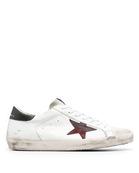 weiße Leder niedrige Sneakers mit Sternenmuster von Golden Goose