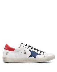 weiße Leder niedrige Sneakers mit Sternenmuster von Golden Goose