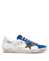 weiße Leder niedrige Sneakers mit Sternenmuster von Golden Goose