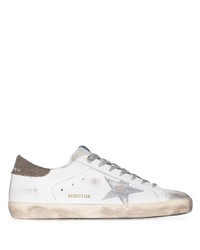 weiße Leder niedrige Sneakers mit Sternenmuster von Golden Goose