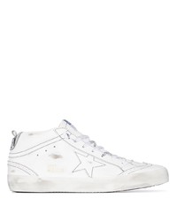 weiße Leder niedrige Sneakers mit Sternenmuster von Golden Goose