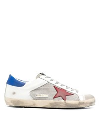 weiße Leder niedrige Sneakers mit Sternenmuster von Golden Goose