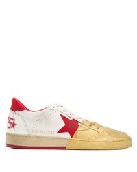 weiße Leder niedrige Sneakers mit Sternenmuster von Golden Goose