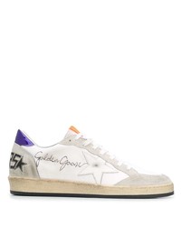 weiße Leder niedrige Sneakers mit Sternenmuster von Golden Goose