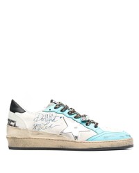 weiße Leder niedrige Sneakers mit Sternenmuster von Golden Goose