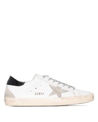 weiße Leder niedrige Sneakers mit Sternenmuster von Golden Goose