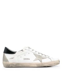 weiße Leder niedrige Sneakers mit Sternenmuster von Golden Goose