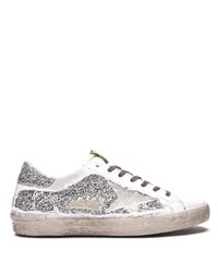 weiße Leder niedrige Sneakers mit Sternenmuster von Golden Goose