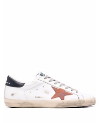 weiße Leder niedrige Sneakers mit Sternenmuster von Golden Goose