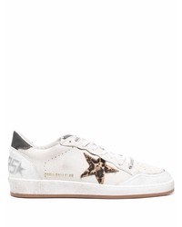 weiße Leder niedrige Sneakers mit Sternenmuster von Golden Goose