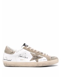 weiße Leder niedrige Sneakers mit Sternenmuster von Golden Goose