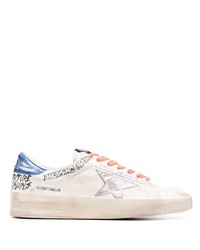 weiße Leder niedrige Sneakers mit Sternenmuster von Golden Goose