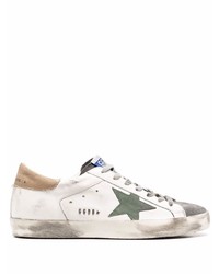 weiße Leder niedrige Sneakers mit Sternenmuster von Golden Goose