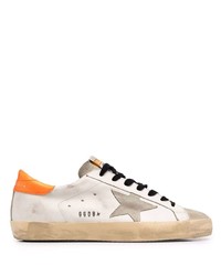 weiße Leder niedrige Sneakers mit Sternenmuster von Golden Goose