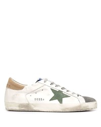 weiße Leder niedrige Sneakers mit Sternenmuster von Golden Goose